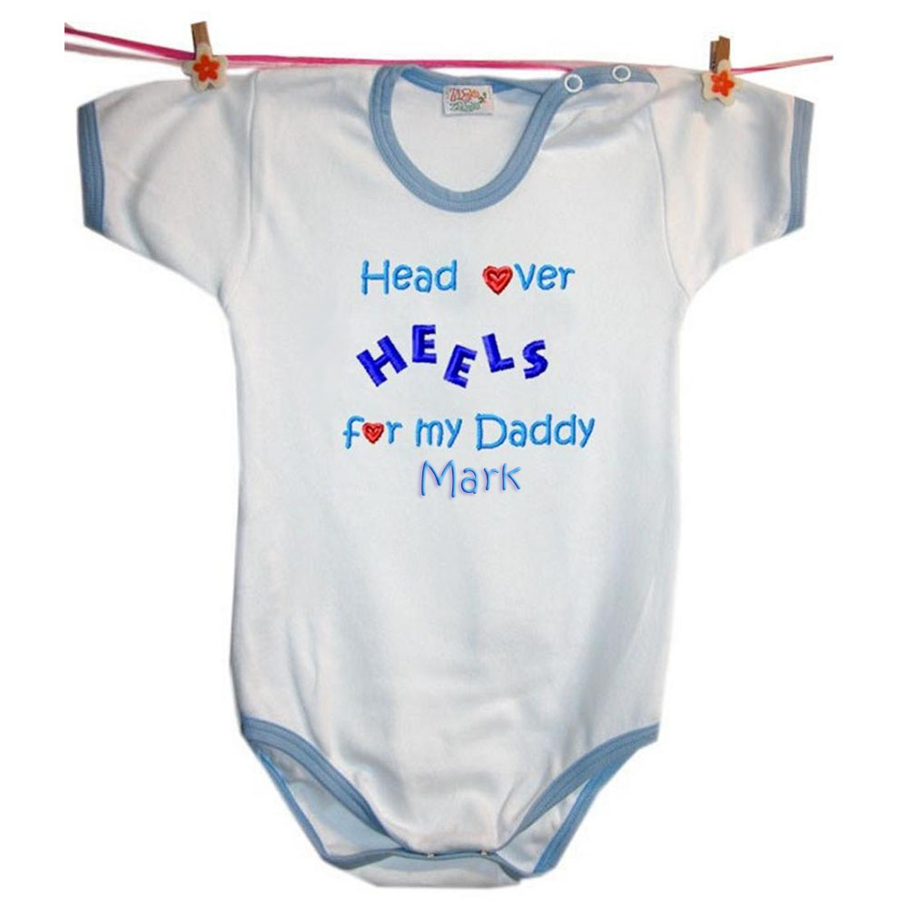 Baby romper Head over heels for my Daddy