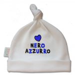 Baby hat "Black and Blue Heart"