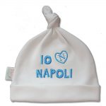 Zigozago Cappello cuffia neonato in cotone "Io amo Napoli" unisex CAPP_NAPOLI