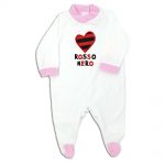 Baby-Strampler "Schwarzes und rotes Herz"