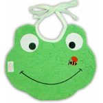 Zigozago Bavaglino in spugna di cotone "Rana" verde unisex taglia unica