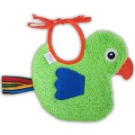 Zigozago Bavaglino in spugna di cotone "Pappagallo" verde unisex taglia unica BAVPAPPAGALLO