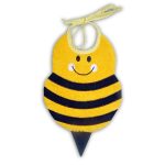 Zigozago Bavaglino in spugna di cotone "Ape" giallo unisex taglia unica BAVAPE