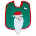 Zigozago Bavaglino in spugna di cotone "Barba Babbo Natale" verde unisex taglia unica BAVCHEBARBA