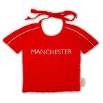 Zigozago Bavaglino in spugna di cotone "Maglia calcio Manchester" rosso unisex taglia unica