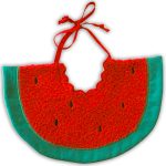 Zigozago Bavaglino in spugna di cotone Anguria rosso unisex taglia unica BAVWATER